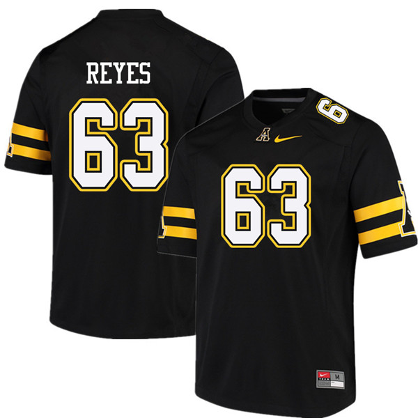 Men #63 Ivan Reyes Appalachian State Mountaineers College Football Jerseys Sale-Black - Click Image to Close